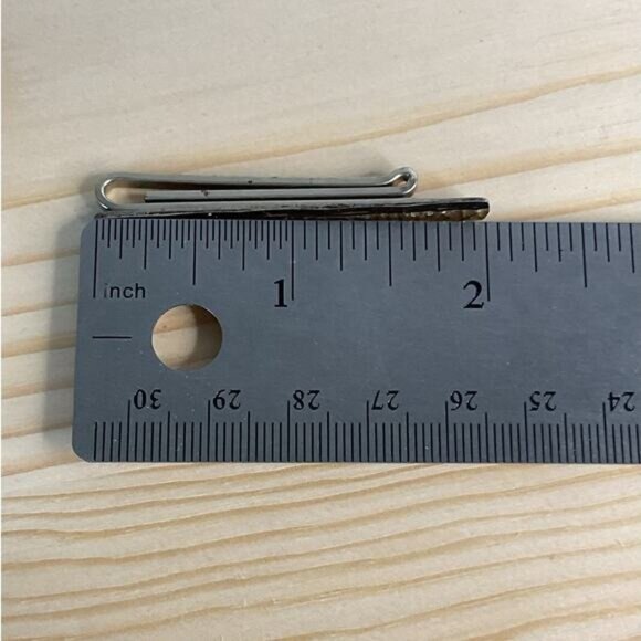 Vintage Gold-Tone Hammered Metal Tie Clip - Picture 4 of 4